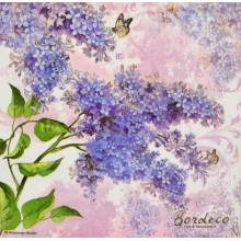 Serwetka do decoupage firmy AMBIENTE bez lilak 33x33cm